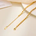 Elegantes 18 Karat vergoldetes Edelstahl-Kugelkettenarmband mit verstellbarem Verschluss - Kugelkette Stil / Gold
