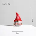 Handgemaakte miniatuur rood en grijs Zibo glazen kerstkabouter beeldje vakantie ornament - Gevlochten Kerstman