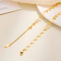 Eleganter 18K vergoldeter Edelstahl Armband mit Herzgliedern und verstellbarer Verlängerung - Hohles Herzkette Stil / Gold
