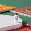 Handmade glass snowman figurine Christmas ornament for festive table decoration - Red Hat Snowman