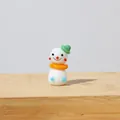 Handmade glass snowman figurine with green hat, height 2.5cm, weight 7g ornament. - Green-Hatted Snowman 2.5cm