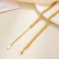 Elegantes 18K vergoldetes Titanstahl-Herzkettenarmband für Damen, SKU-Variante gold - Fischgräten-Herzkette Stil / Gold