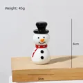 Handgemaakte glazen sneeuwpop kerstversiering met rode sjaal, 6 cm hoog ornament - Sneeuwpop met Rode Sjaal