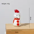 Handgemaakt glazen sneeuwpop figuur kerstversiering, 6 cm hoog - Sneeuwpop met blauwe sjaal