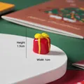 Miniatuur handgemaakte rode glazen geschenkdoosje voor kerstdecoratie, 1,5 cm hoog - Rode Geschenkdoos