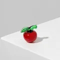 Miniature handmade red glass apple figurine, 2cm height, Christmas ornament. - Red Peace Apple 2cm
