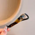 Elegante molletta a banana stile francese motivo tartarugato per acconciature leggere - Fermaglio a Banana Francese (8) / Leopardo scuro