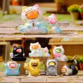 Collezione di 7 graziose statuine di gatti in resina con abiti a tema cibo e campanelli. - Set Scatola Completa / A169 Meow Time Divertimento di Aspirazione Scatola 6