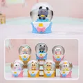 Collezione di 7 graziose sfere di neve gatto da una serie blind box in colori pastello - Stile Palla di Neve Gatto Siamese (8W088) / Set da 6 (Scatola Finale)