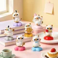 Statuette di gatti della serie Emotion Meow Life in resina per decorazione da scrivania - Serie Emotion Meow Life (M493) / Set da 6