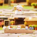 Set scatola a sorpresa con figurine di gatti in resina per decorazione scrivania - Meow arriva stile sdraiato / Set da 6