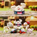 Set di figurine di gatto in resina blind box con 6 stili e 1 versione nascosta - Serie Gattino Energetico / Stile Casuale