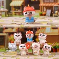 Set blind box di figurine di gatti in resina con sei stili regolari e uno segreto - Serie di Sopravvivenza Meowfice / Stile Casuale