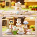 Collezione di 7 graziose statuine di gatti in resina in un ambiente urbano in miniatura - Serie Piccolo Fagiolo Inseguendo i Sogni / Stile Casuale