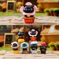 Set di statuette di gatto nero cartoon scatola a sorpresa miniature in resina - Serie Avventure di Hao Hao / Stile Casuale