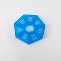 Pilulier bleu translucide heptagonal de 7 jours pour le rangement quotidien des médicaments - Version Espagnole / Bleu