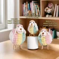 Ensemble de trois figurines mouton en feutre de laine arc-en-ciel fait main - Mouton Arc-en-ciel / S