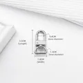 Mosquetón de repuesto de metal plateado para bolsos de hombro, 3,5 cm de largo - Hebilla Pequeña / 1 Pieza (1.2CM) / Oro blanco