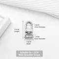 Silver metal replacement lobster clasp for shoulder bag straps, 3.5cm length - Small Buckle / 1 Piece (1.2CM) / White Gold