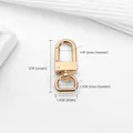 Cierre de mosquetón giratorio premium oro claro para repuesto de correas de bolsos - Hebilla Grande / 1 Pieza (1.2CM) / Dorado