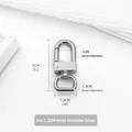 Polished silver metal swivel lobster clasp for bag strap repair and DIY hardware - Large Buckle / 1 Piece (1.2CM) / White Gold