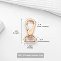 Rose gold metal lobster clasp replacement for bag straps 4cm length and 1.8cm width - Round Buckle / 1 Piece (1.2CM) / Gold