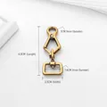 Durable antique bronze metal swivel snap hook hardware for 1.5cm wide handbag straps - Figure-8 Buckle / 1 Piece (1.5CM) / Antique Gold