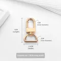 Premium gold swivel lobster clasp for handbag strap repair with detailed dimension markings - Large Buckle / 1 Piece (2.0CM) / Gold