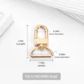 Gold metal swivel lobster clasp for bag strap replacement, suitable for 2.0cm wide straps. - Large Buckle / 1 Piece (2.5CM) / Gold
