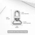 Silver metal swivel snap hook hardware for 2.0cm wide handbag strap repair parts. - Large Buckle / 1 Piece (2.5CM) / White Gold