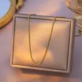 Elegante Halskette aus vergoldetem Titanstahl, minimalistische Basiskette für jeden Tag - Venezianerkette / Einzelpackung (40+5cm) / Gold