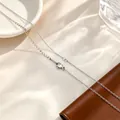 Sleek silver titanium steel cross chain necklace base with secure lobster clasp - Double-Opening Cross Chain (035) / Single Pack (19+19+5cm) / Steel