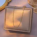 Elegant 18K gold plated titanium steel lip chain necklace on a premium gift box - Starry Style (03) / Single Pack (40+5cm) / Gold