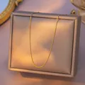Elegant 18k gold plated titanium steel lip chain necklace for women minimalist jewelry - S-Chain (0.8) / Single Pack (40+5cm) / Gold