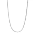 Sleek silver titanium steel snake chain necklace for minimalist jewelry style. - 3mm Blade Chain / Single Pack (40+5cm) / Steel
