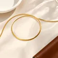 Elegant gold titanium steel snake chain necklace for minimalist jewelry styles - 2mm Blade Chain / Single Pack (40+5cm) / Gold