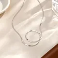 Minimalist titanium steel silver snake chain necklace with flat herringbone design. - 2mm Blade Chain / Single Pack (40+5cm) / Steel