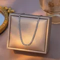 High-quality minimalist silver titanium steel Figaro chain necklace for everyday wear - Figaro Chain (3mm) / 1 Piece Pack (40+5cm) / Steel
