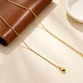 Minimalist durable gold-plated titanium steel cross chain necklace for DIY jewelry - Curb Chain / 1 Piece/Pack (40+5cm) / Gold