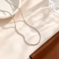 High-quality silver stainless steel fine lip chain necklace for minimalist daily wear - Sparkle Cauliflower Chain / Single Pack (40+5cm) / Steel
