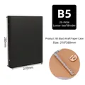 Ντοσιέ B5 από μαύρο χαρτί kraft με 26 κρίκους 210x280mm - Μαύρο Κάλυμμα (26-Οπών B5)