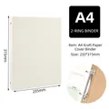Λευκό κλασέρ A4 από χαρτί κραφτ με 2 τρύπες 235x315mm για γραφείο και σχολείο - Κάλυμμα από Χαρτί Kraft A4 (2-Οπών) / Λευκό