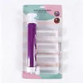 Manual cake airbrush set with four clear spray tubes for baking - Purple