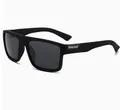 Polarized matte black sports sunglasses for men, ideal for cycling and driving. - Black Frame Black Lens (K2-732)