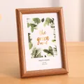 Elegant 6 inch light wood photo frame with curved edges for minimalist tabletop display - Mdf1518 walnut color (drawing paper random) / 10inch (20.2*25.3cm)