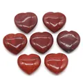 20mm polierte rote Jaspis-Herzsteine für DIY-Schmuck, Handwerk und Heimdekoration - 20mm (1 Stück/Packung) / Roter Jaspis