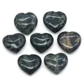 Polierte 20 mm grüne natürliche Moosachat-Herzsteine für Heimwerker und Dekoration - 20mm (1 Stück/Packung) / Rhyolith