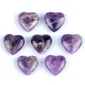 Auswahl von sieben polierten 20 mm Natur-Amethyst-Herzsteinen für DIY-Schmuckherstellung - 20mm (1 Stück/Packung) / Amethyst