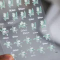 3D embossed white tulip nail art stickers with elegant floral design - kx112 White Tulip (Embossed)