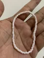Handgefertigtes blassrosa Perlenarmband für einen süßen und minimalistischen Look - Stil 56-Dünne Weiße Rocailles
